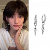 Hyunjin Key Titanium Steel Earrings