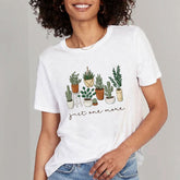 Lovely Women's Cactus Green Plants Short Sleeve T-shirt