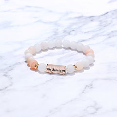 Chic His Beauty Her Beast Stone Couple Bracelet