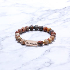 Chic His Beauty Her Beast Stone Couple Bracelet