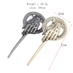 King's Hand Brooch Pin