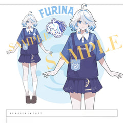 Women's Furina Game Short Sleeve T-Shirt Shorts Set