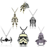 Trendy Comic Robot Pendant Necklace