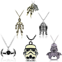 Trendy Comic Robot Pendant Necklace