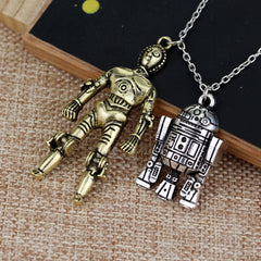 Trendy Comic Robot Pendant Necklace