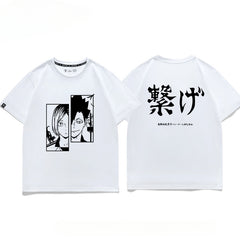 Casual Anime Letter Print Short Sleeve T-Shirt