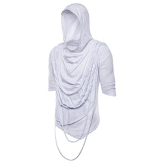 Trendy Men's Short-sleeved Hooded T-shirt