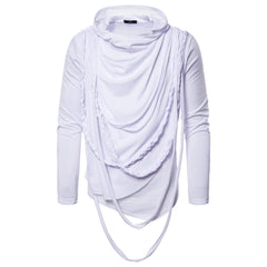 Men's Long-sleeved Hooded Pullover T-shirt