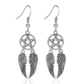 Creative Pentagram Wings Earrings