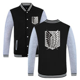 Unisex Anime Logo Printed Baseball Jacket