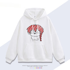 Unisex Trendy Anime Loose Cotton Hoodie