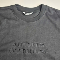 A LITTLE RAY OF PITCH BLACK Embroidered Sweatshirt