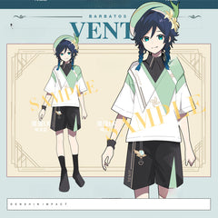 Unisex Venti Cosplay T-shirt Shorts Set