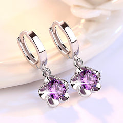 Trendy Plum Blossom Stud Earrings