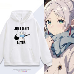 Casual Anime Letter Pullover Hoodie