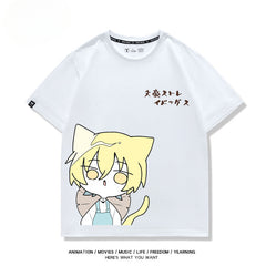 Unisex Anime Graphic Cotton Loose T-Shirt