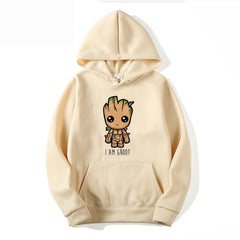 Unisex Cute I Am Groot Print Casual Hoodie