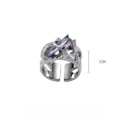 Retro Zircon Game Cos Ring