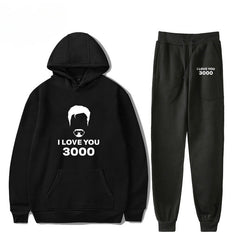 Unisex Tony I Love You 3000 Hoodie with Pants Casual Sports Set