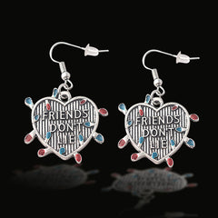 Friends Don't Lie Heart Earrings