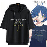 Ryo Rainy Season Short-sleeved Hooded T-shirt