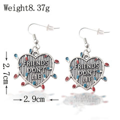 Friends Don't Lie Heart Earrings
