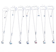 KPOP STONE CHARM Moon Pendant Necklace