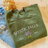 Mystic Falls Embroidered Crewneck Sweatshirt