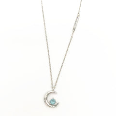 KPOP STONE CHARM Moon Pendant Necklace