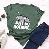 Just Do Nothing Koala Women's Round Neck T-shirt