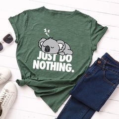 Just Do Nothing Koala Women's Round Neck T-shirt