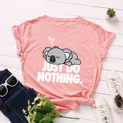 Just Do Nothing Koala Women's Round Neck T-shirt