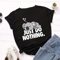 Just Do Nothing Koala Women's Round Neck T-shirt