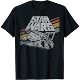 Millennium Falcon 77 Retro Diagonal Stripe T-Shirt