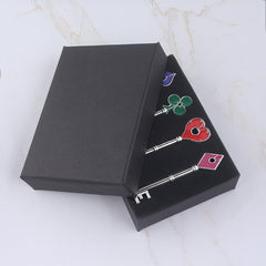 Game Poker Silver Key Set Pendant