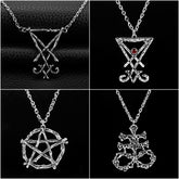 Lucifer Sigil Logo Pendant Necklace