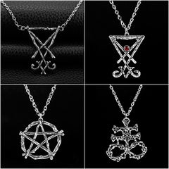 Lucifer Sigil Logo Pendant Necklace
