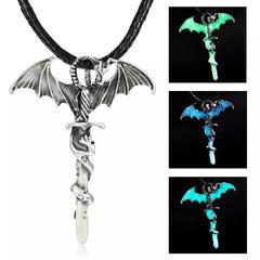 Trendy Sword Dragon Luminous Necklace