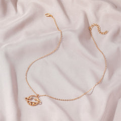 Saturn and Stars Necklace