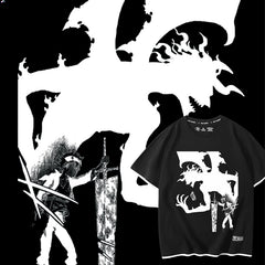 Men's Anime COS Cotton Fake Two-piece T-shirt