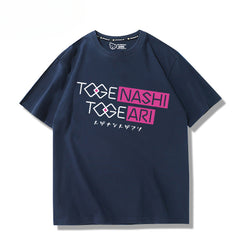 Unisex Anime Letter Short-sleeved Tee