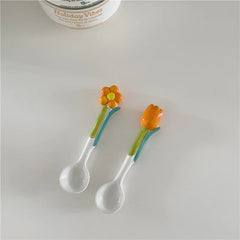 Garden Stirring Tulip & Flower Spoon Set