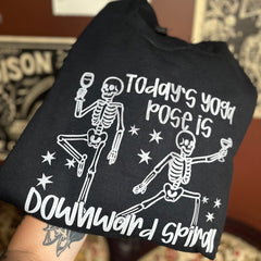 Downward Spiral Print Crewneck Sweatshirt