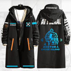 Men's Game Windbreaker Long Hooded Jacket