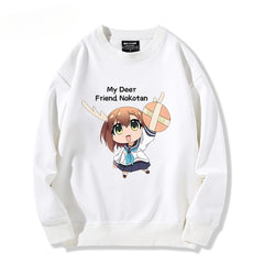 Casual Women's Anime Crew Neck Sweatshirt