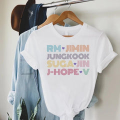 RM JIMIN JK SUGA JIN JHOPE V Printed Tee