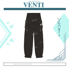 Chic Women's Venti Cosplay Trench Coat Pants