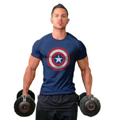 Men's Captain America Fitness Short Sleeve T-shirt