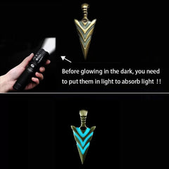 Glow In The Dark Arrowhead Necklace