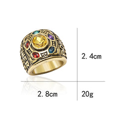 Thanos Infinity Stones Gloves Ring Necklace Cufflink Jewelry